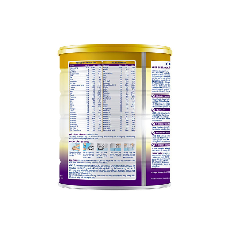 Sữa bột Calokid Gold 2+ 900g Đảm bảo Giá rẻ - Hình ảnh 2