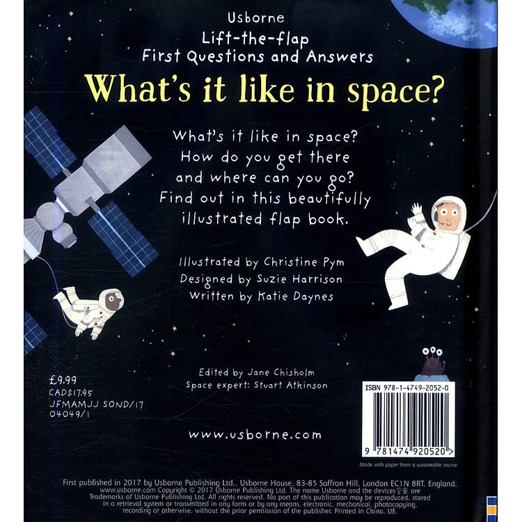 Tương Tác Tiếng Anh - Lift the Flap - What's it Like in Space? - Ảnh 2