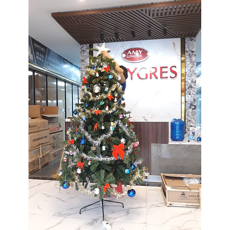 Cây thông noel màu xanh cao 2m - Ảnh 4