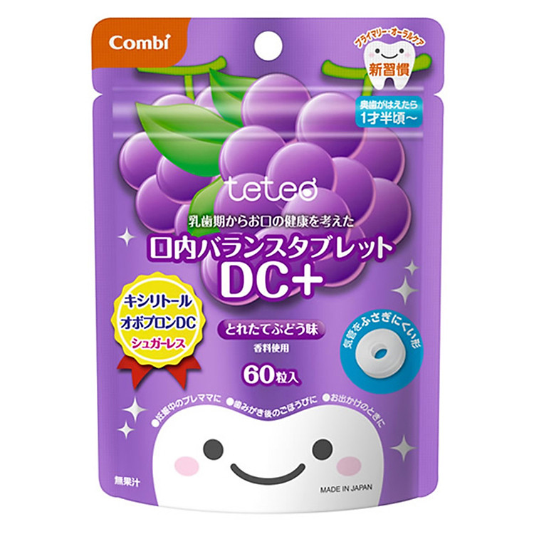 Viên Ngậm Chống Sâu Răngteteo Combi Hương Nho