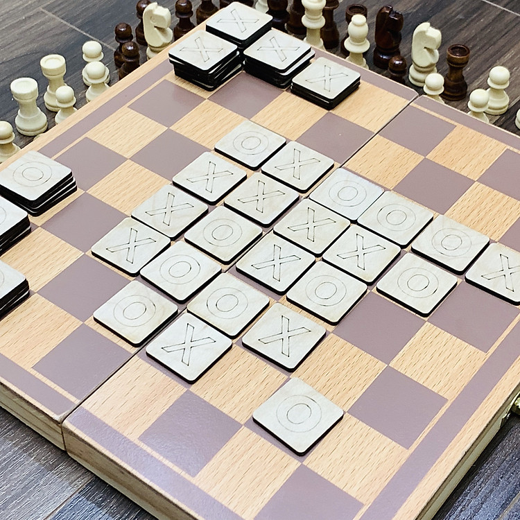 Bộ Đồ Chơi Cờ Caro và Cờ Vua Chính hãng Tiết kiệm - Hình ảnh 4