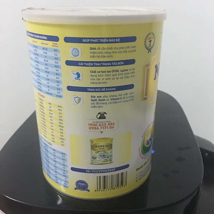 Sữa Bột NANO IQ PLUS 900g Tăng Cân Ưu đãi - Hình ảnh 5