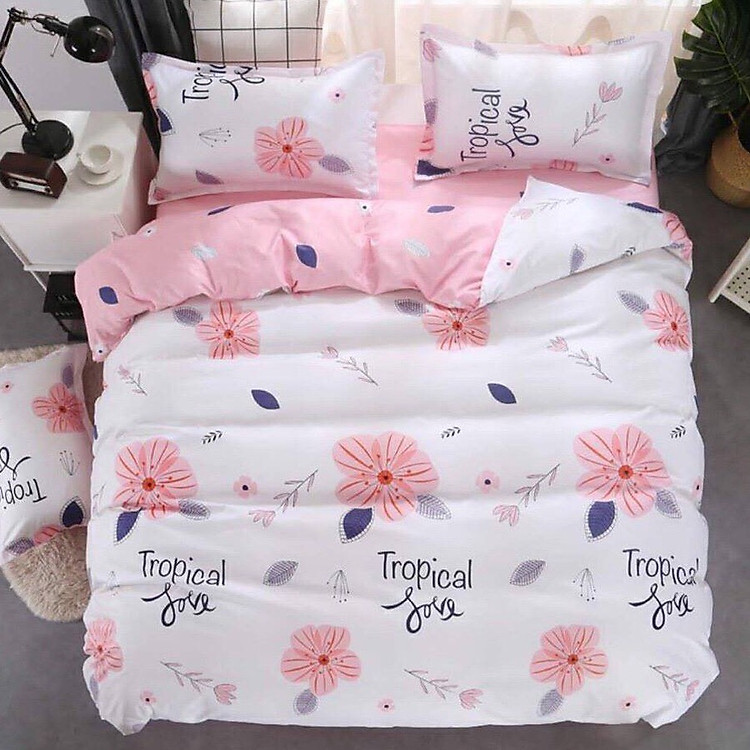 Bộ Drap & Chăn Phao Chần Cotton CT1022 (5 món)