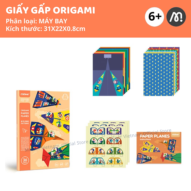 Giấy gấp Origami Thú Mideer Chính hãng Giá tốt - Hình ảnh 3