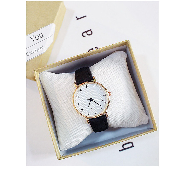 Đồng hồ thời trang nữ dây da mặt số la mã cổ điển cực đẹp ZO22