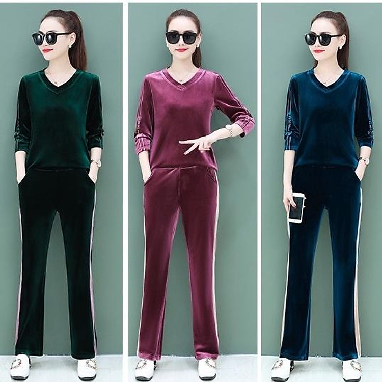 Đồ bộ trung niên thu đông, chất liệu Umi Leo mềm mịn, co dãn nhẹ, Set đồ bộ đi chơi, sang trọng, quý phái NeSa shop. ĐBH.60