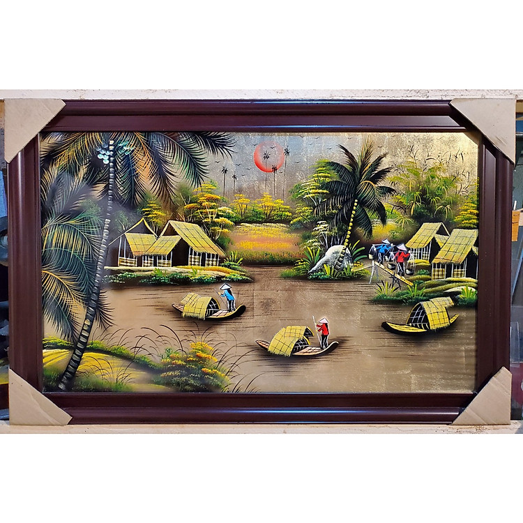 TRANH VẼ SƠN MÀI PHONG CẢNH QUÊ HƯƠNG