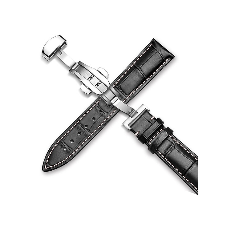 Dây Đồng Hồ Da Bò Khóa Bướm Hộp Đựng Bằng Gỗ Cao Cấp YE-003G