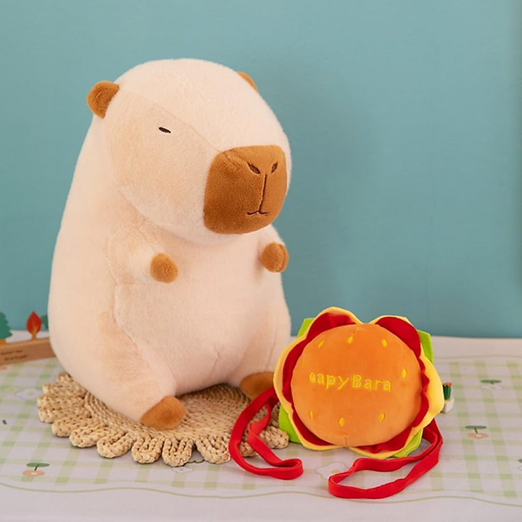 Gấu Bông Capybara Đeo Túi Đồ Ăn (30cm) - Ảnh 6