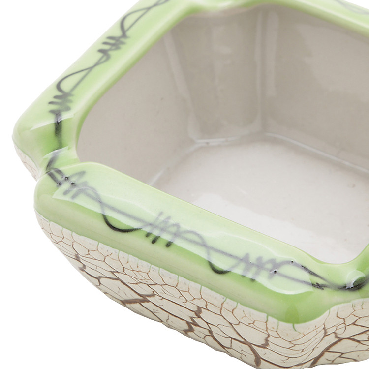 Gạt Tàn Rạn Vuông Gốm Sứ Bát Tràng A273 - Ảnh 3