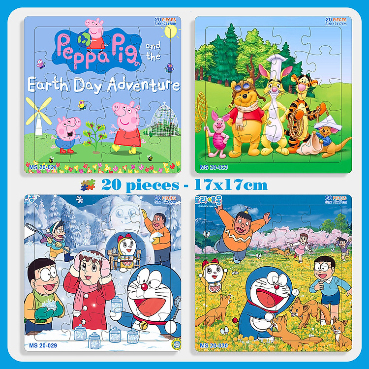 Mua Combo 05 bộ tranh xếp hình 20 mảnh Chính hãng Ưu đãi