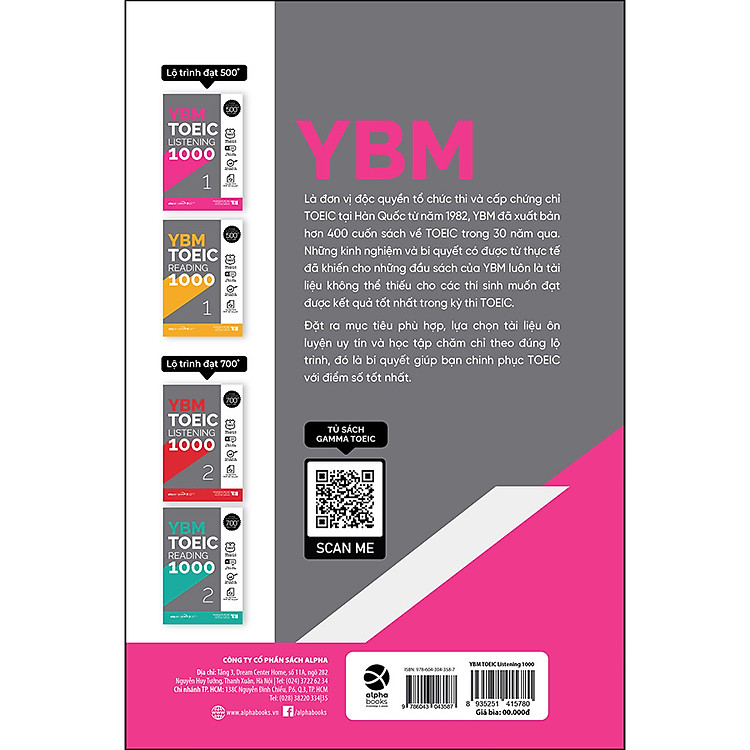 YBM Actual Toeic Tests LC 1000 - Vol 1 - Ảnh 2
