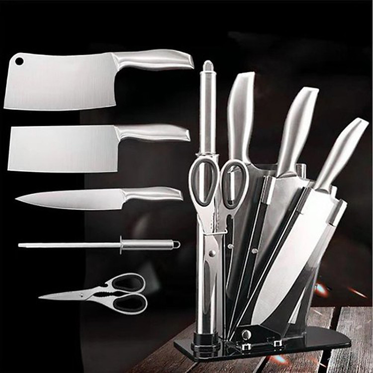 Bộ dao nhà bếp cao cấp nhật bản 5 món có kèm giá đựng dao
