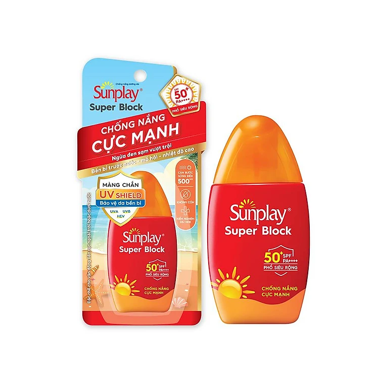 Kem chống nắng Sunplay cực mạnh dạng sữa Sunplay Super Block SPF 50+, PA++++ 30g