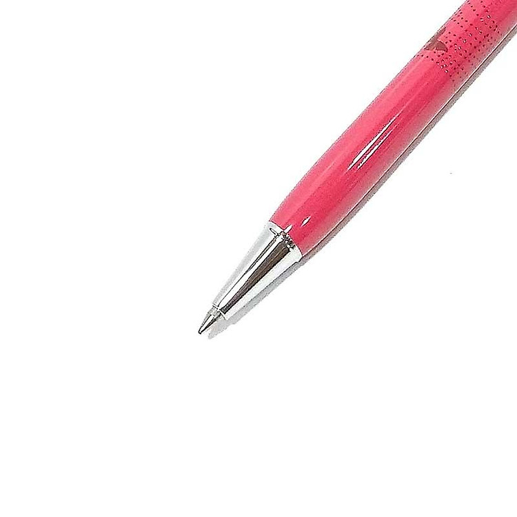 Bút Bi Kim Loại Nắp Vặn Cao Cấp Hoa Hồng Mực Xanh - Pentel B811B1-C - Ảnh 3