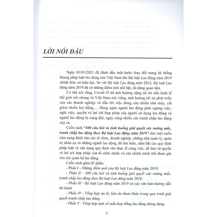 500 Câu Hỏi Và Tình Huống Giải Quyết Các Vướng Mắc, Tranh Chấp Lao Động Theo Bộ Luật Lao Động Năm 2019 - Ảnh 3