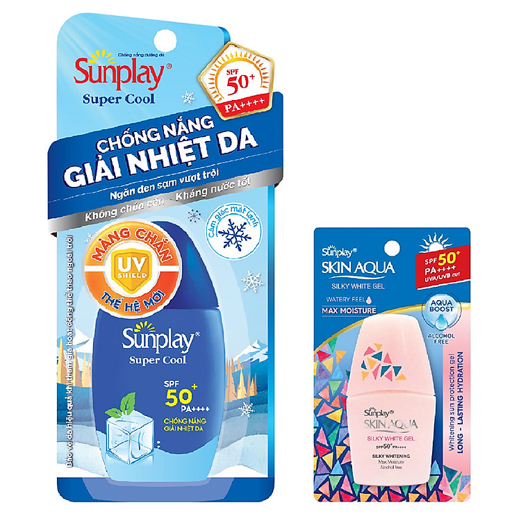 Sữa Chống Nắng Giải Nhiệt Da Sunplay Super Cool SPF50+, PA++++ (30g) + Tặng Sữa chống nắng hằng ngày Sunplay Skin Aqua