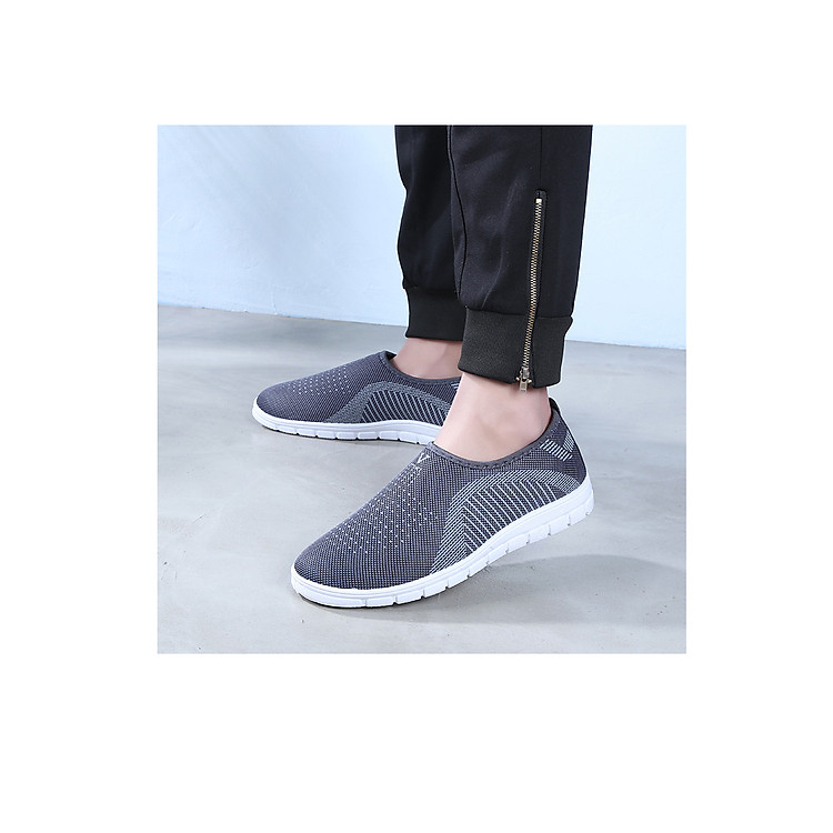 Giày lười nam phong cách êm chân thoáng khí chữ V Size 39 đến 44 V113