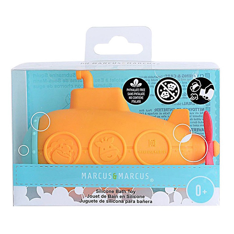 Đồ chơi tắm silicon có báo nhiệt cho bé Marcus & Marcus, từ 18 tháng - Submarine Squirt