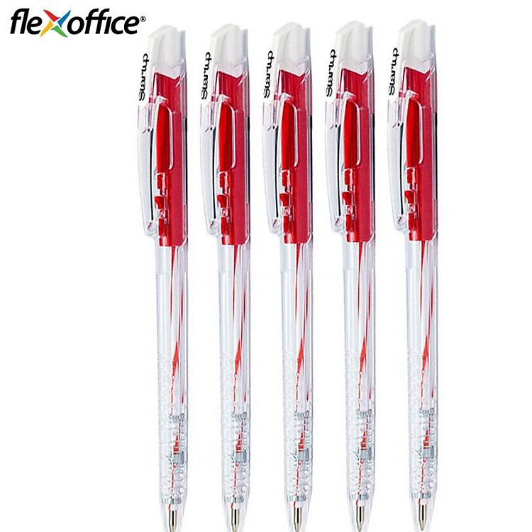 Bút Bi Flexoffice FO-039 (Đỏ) (5 chiếc)