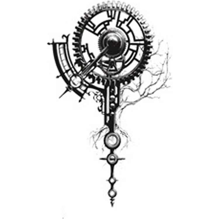 Hình Xăm Dán Máy Móc XQB048 (21x11cm)