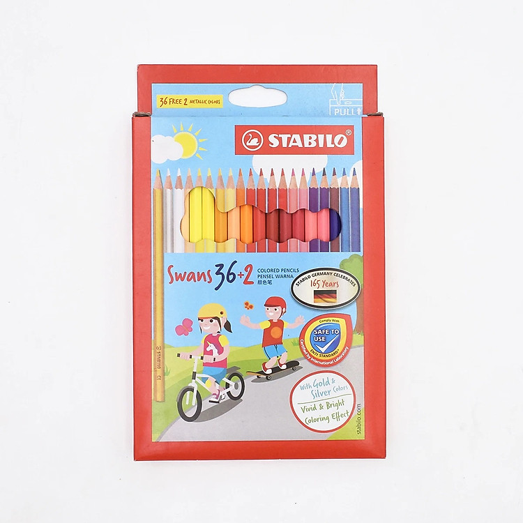 Bộ bút chì màu Swans 36 màu