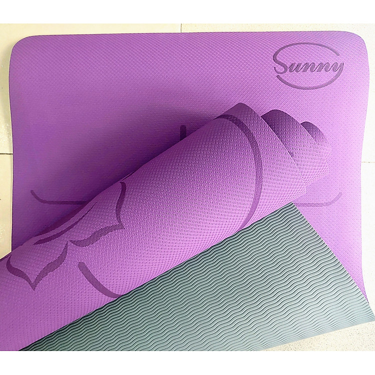 THẢM TẬP YOGA TPE ĐỊNH TUYẾN SUNNY 2 LỚP 6MM - TẶNG TÚI ĐỰNG THẢM YOGA