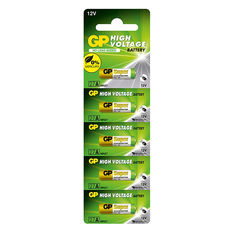 Pin Đặc Thù Kiềm Gp High Voltage Gp Batteries 27A (5 Viên / Vỉ)