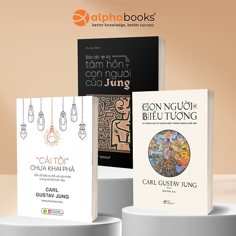 Bộ Sách Kinh Điển Khai Phá Nội Tâm Cùng Carl Jung: Con Người Và Biểu Tượng - Nhã Nam + Bản Đồ Tâm Hồn Con Người Của Jung + Cái Tôi Chưa Khai Phá - Bách Việt