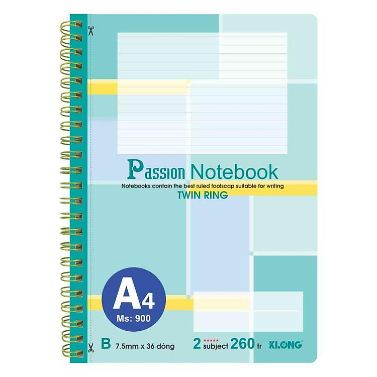 Sổ Kẻ Ngang Lò Xo Kép KLONG A4 (260 trang) - Ảnh 3