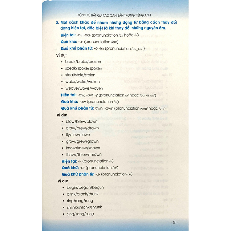 Động Từ Bất Qui Tắc Căn Bản Trong Tiếng Anh - Ảnh 7