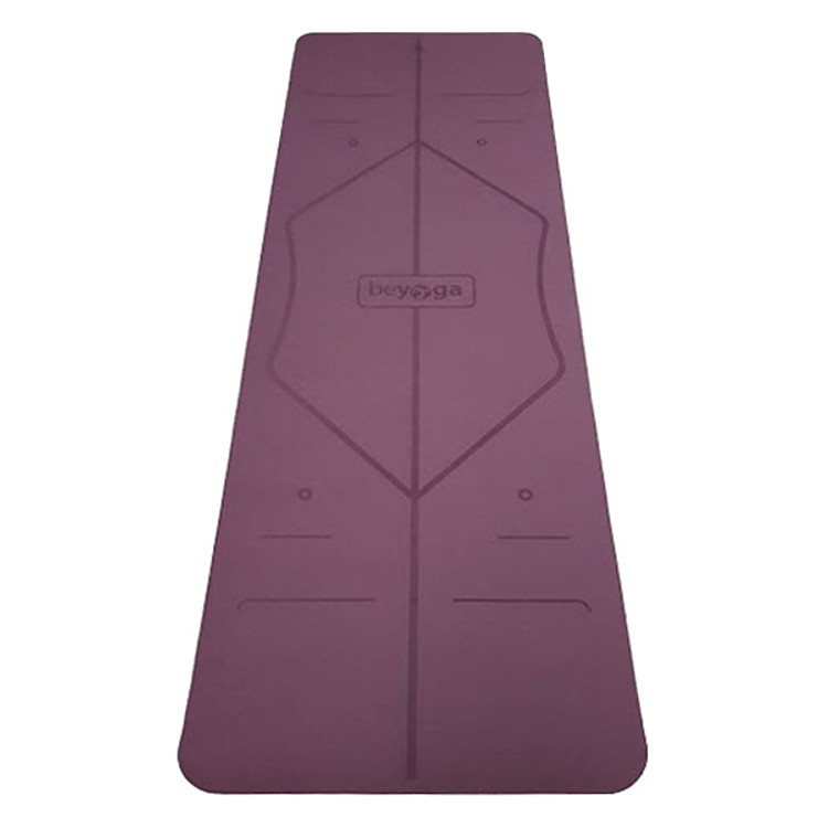 Thảm Tập Yoga Định Tuyến Tpe 6mm 2 Lớp - Tím Đậm (Tặng Kèm Túi)