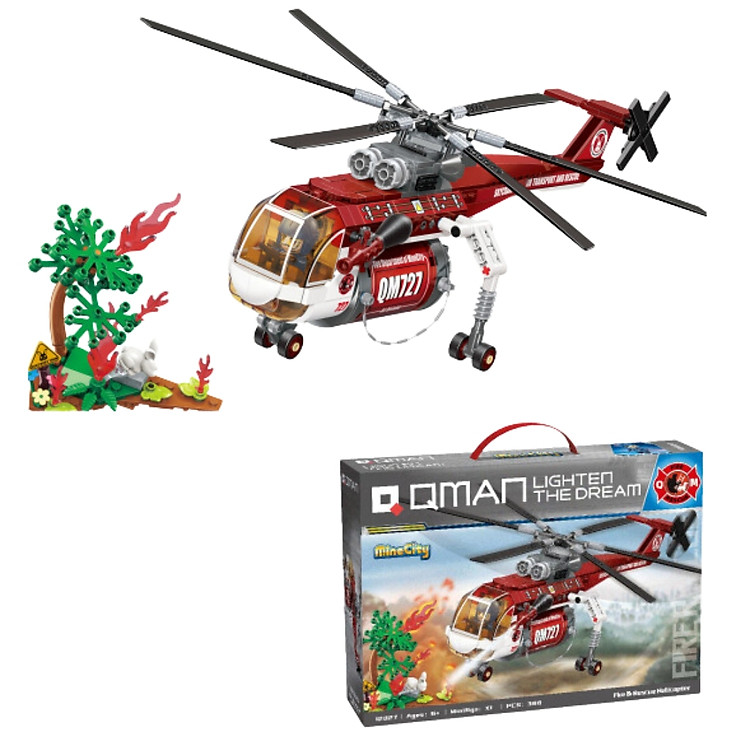 Mua Đồ Chơi Xếp Hình Qman 12027 - Trực Thăng Chính hãng Giá tốt - Hình ảnh 2