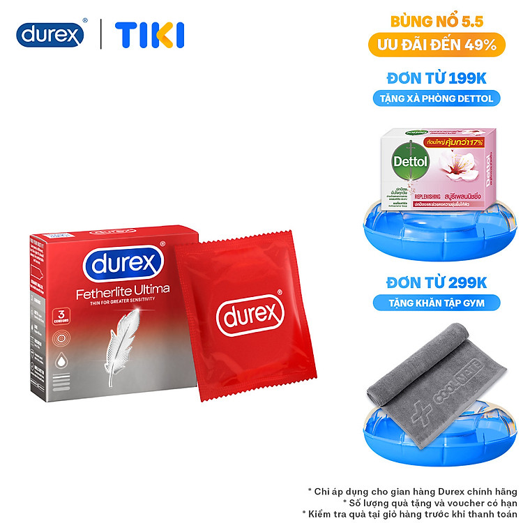 Bao cao su Durex Fetherlite Ultima Hộp 3 bao