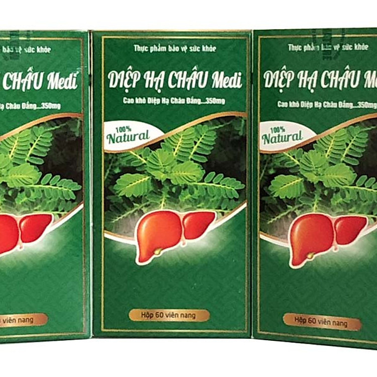 Combo 3 Hộp Thực Phảm Chức Năng Diệp Hạ Châu Medi – Viên uống tăng cường chức năng gan