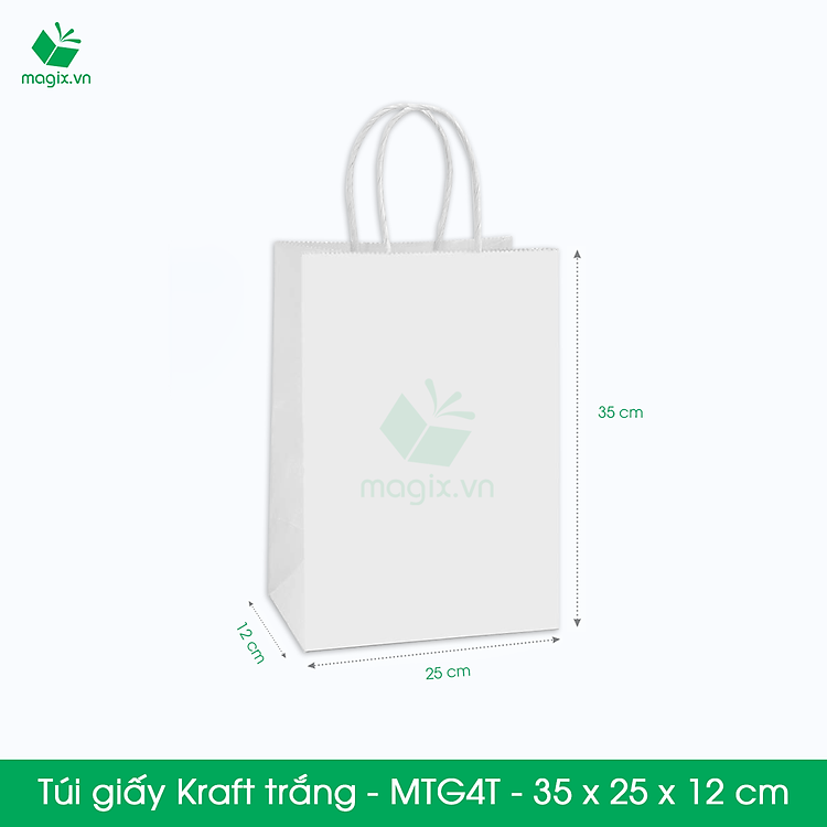 Túi Giấy Kraft Nhật Cao Cấp (50 chiếc) 35x25x12 cm
