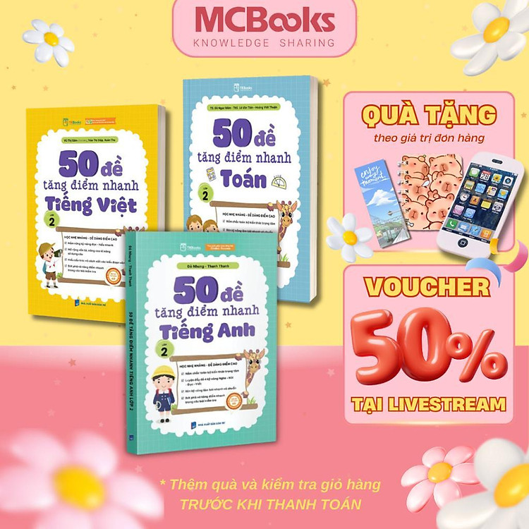 50 Đề Tăng Điểm Nhanh Toán, Tiếng Việt, Tiếng Anh Lớp 2 - Bài Tập Nâng Cao, Tổng Hợp Kiến Thức Tiểu Học - Ảnh 2