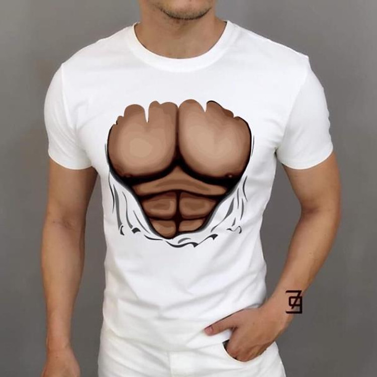 HOT- Áo 6 múi ️ áo thun ngực bự sáu múi - áo siêu chất