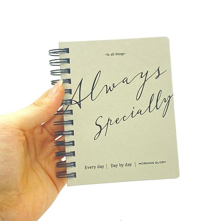 Sổ Ghi Chú Bìa Cứng Lettering Morning Glory 84425 - Màu Trắng - Ảnh 3