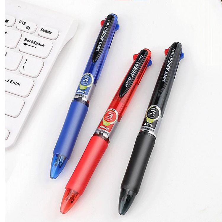 Bộ Bút Bi 3 Ngòi 3 Màu 0.7mm (12 cây) - Ảnh 2