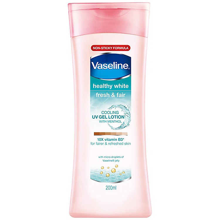 Sữa Dưỡng Thể 200Ml Vaseline Dưỡng Ẩm Sáng Da Fresh & Bright 10X Niacinamide Giúp Da Sáng Khỏe Mịn Căng Tinh Chất Menthol Mát Lạnh Như Tuyết Tan Trên Da
