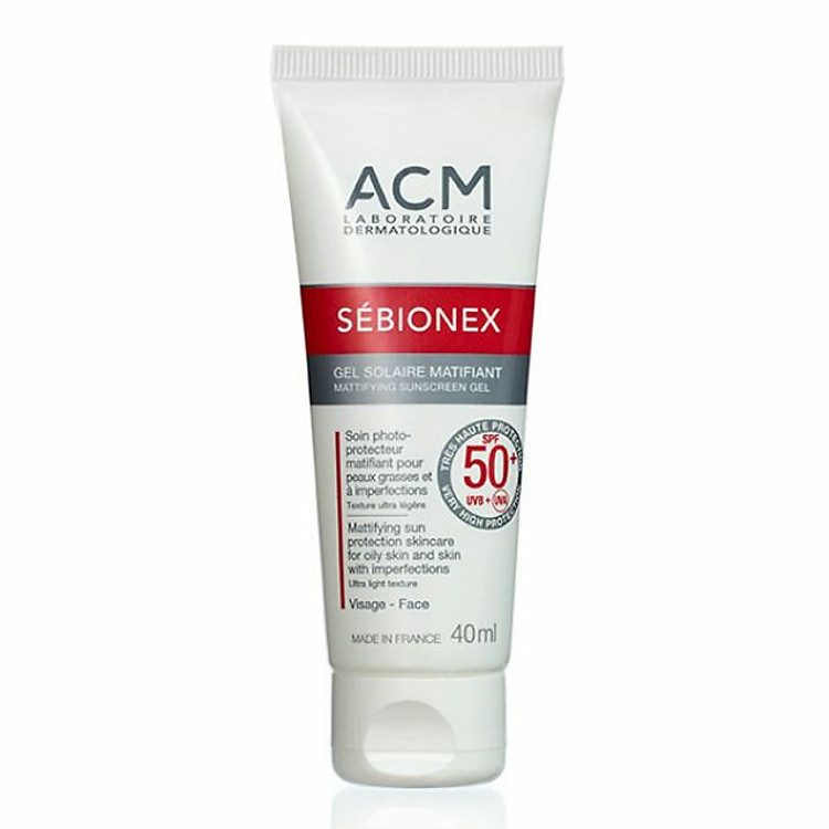 Gel chống nắng dưỡng da cho da mụn ACM Sebionex Mattifying Sunscreen Gel SPF 50+