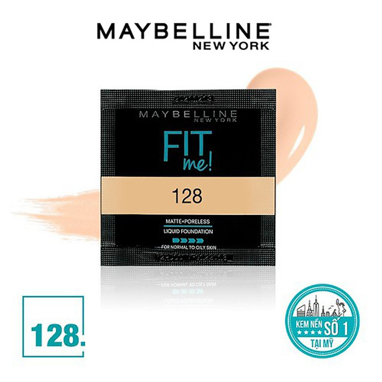 Kem nền MAYBELLINE FIT ME dạng sachet 1.5ml 128 Warm Nude