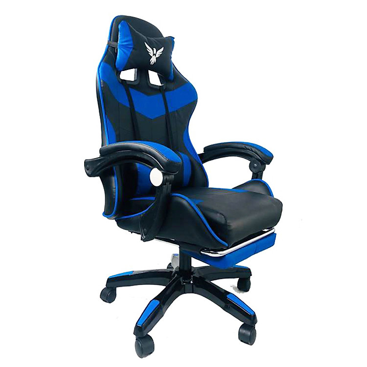 Ghế Gaming có gác chân gối tựa bọc da phối hai màu thể thao dành cho game thủ livestream youtuber làm việc giải trí tại nhà / black red / white black / blue black gaming chairs / comfort playing game chair CG3002-P TpHCM