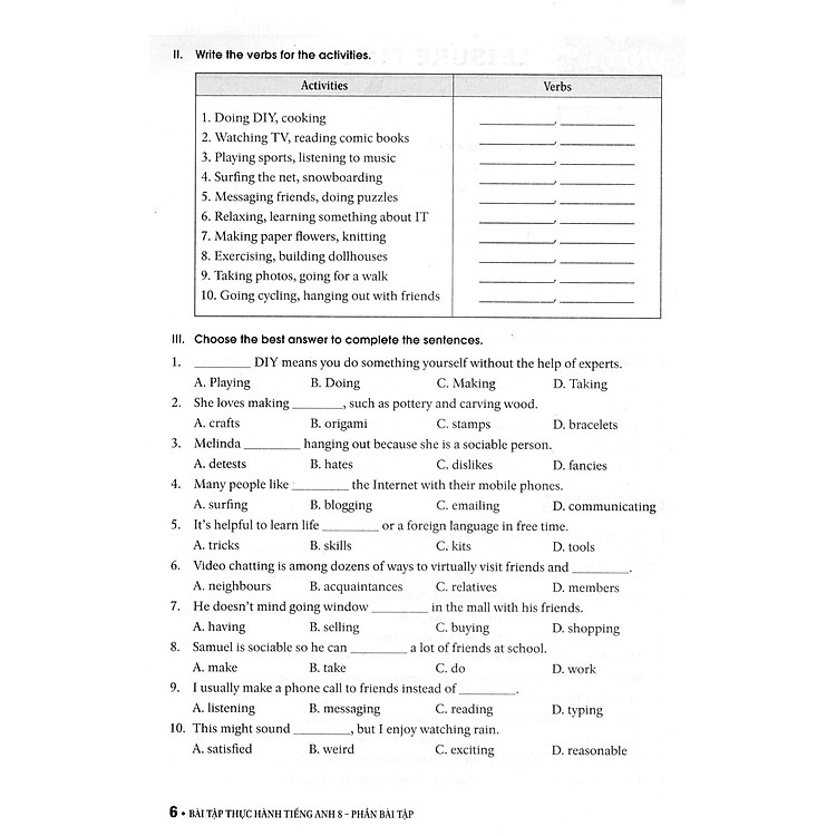 Bài Tập Thực Hành Tiếng Anh 8 - Ảnh 6