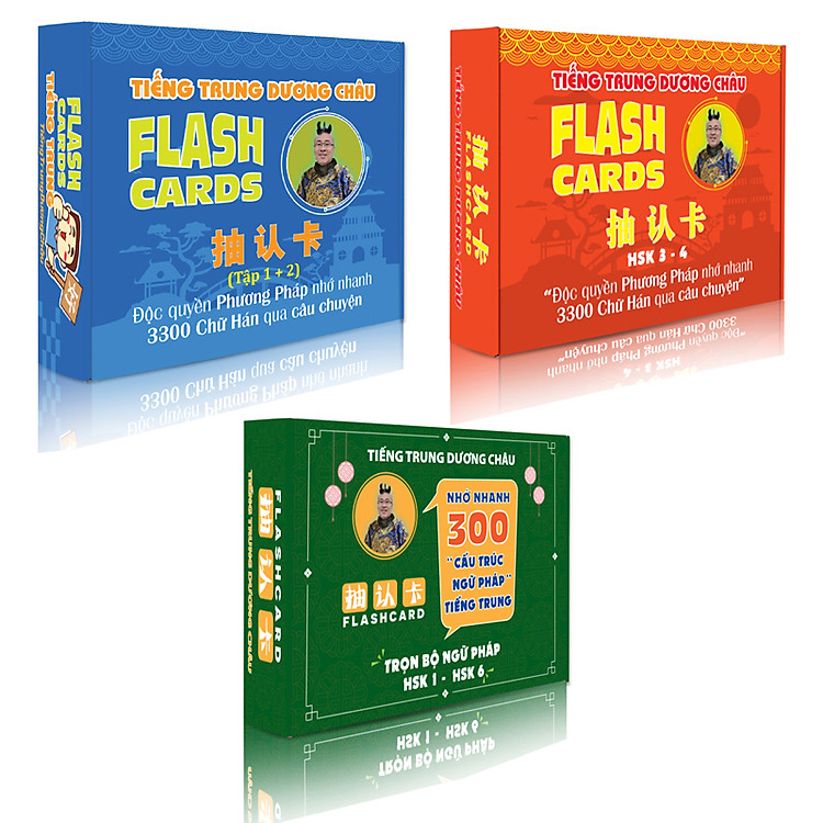 Flashcard - Combo Flashcard Từ Vựng Tiếng Trung 1234 - Phạm Dương Châu
