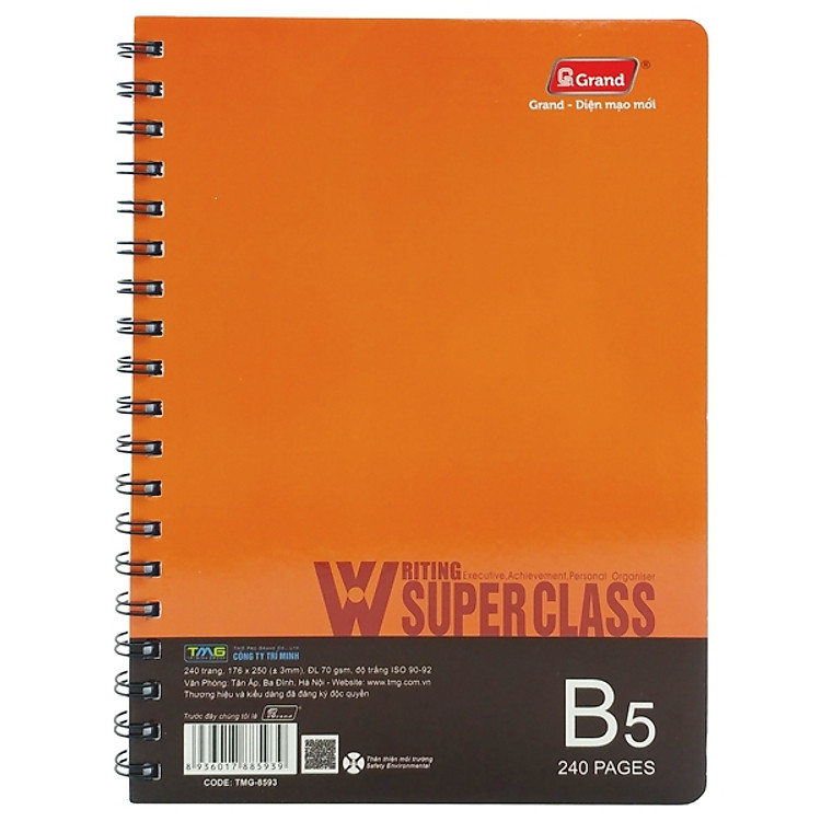 Sổ Lò Xo Grand B5 (240 trang)