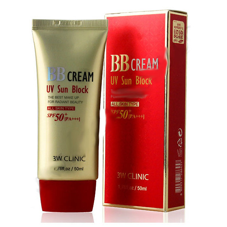 Kem nền trang điểm chống nắng 3W Clinic BB Cream Hàn Quốc 50ml