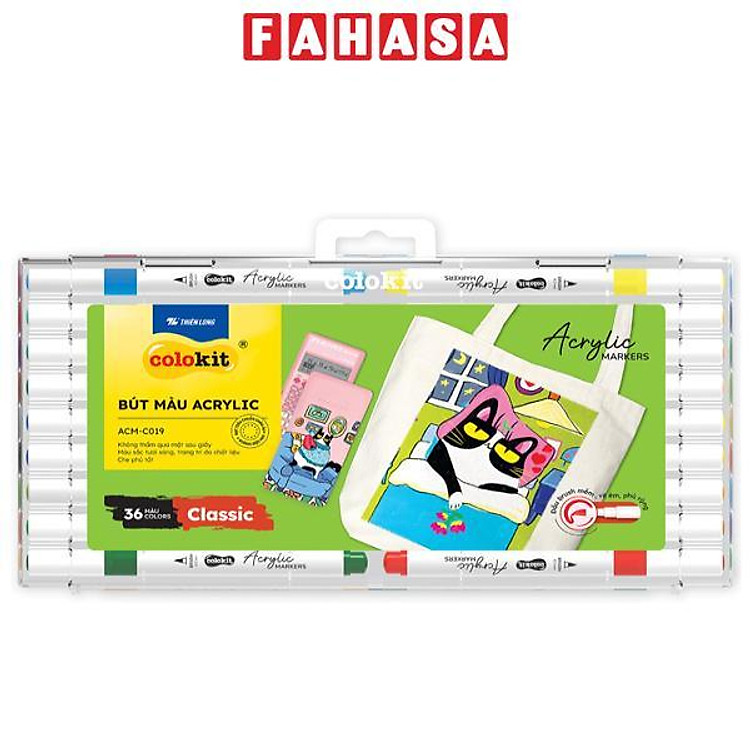 Hộp Bút Màu Acrylic Colokit ACM-C019 (36 chiếc)