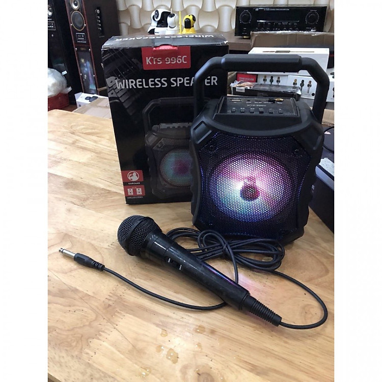 Loa Mini Karaoke Kts 996 kèm micro dây - Hàng nhập khẩu